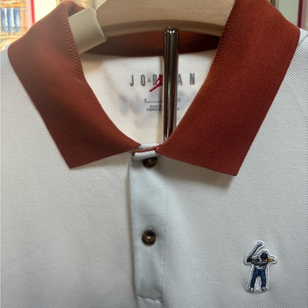 MICHAEL JORDAN EASTSIDE WHITE GOLF POLO CASUAL ATHLEISURE AIR JORDAN SZ S - Picture 6 of 10